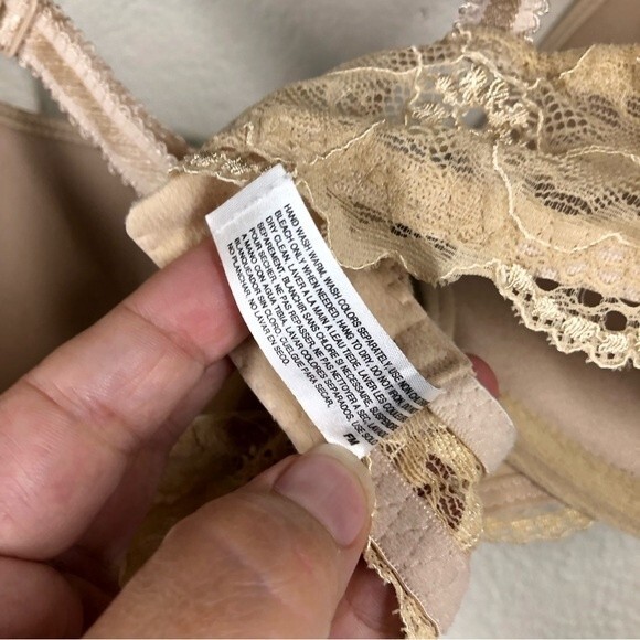 Wacoal French Garden Contour Bra Beige Lightly Lined 36B 85340 - Picture 5 of 7
